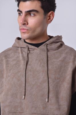 هودی آستین حلقه ای طرحدار