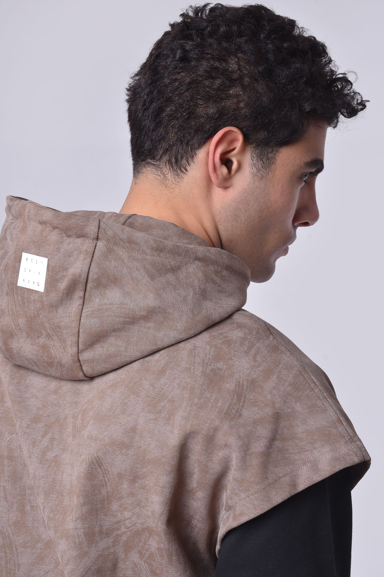 هودی آستین حلقه ای طرحدار