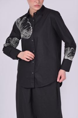 شومیز آستین بلند گلدوزی