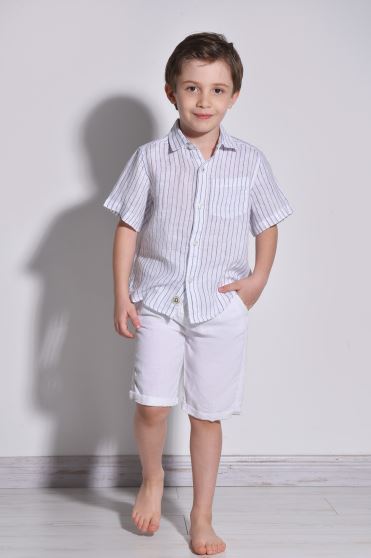 پیراهن آستین کوتاه لینن