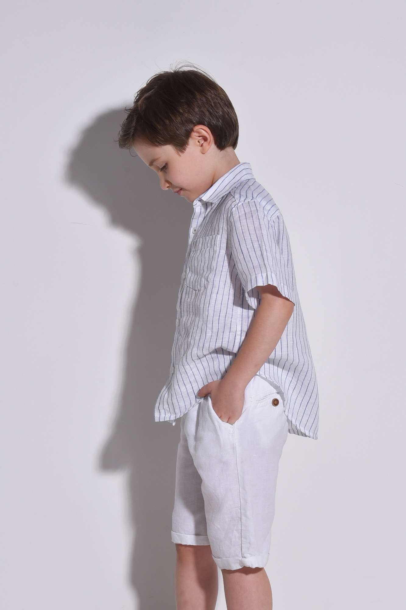 پیراهن آستین کوتاه لینن