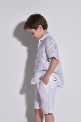 پیراهن آستین کوتاه لینن