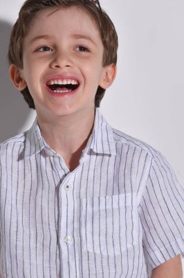 پیراهن آستین کوتاه لینن