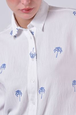 شومیز آستین بلند گلدوزی