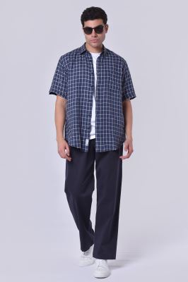 پیراهن آستین کوتاه چهارخانه