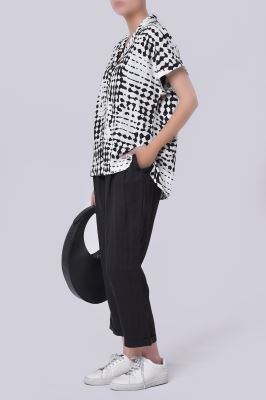 شومیز آستین کوتاه طرحدار