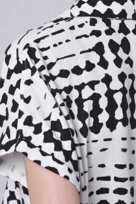 شومیز آستین کوتاه طرحدار