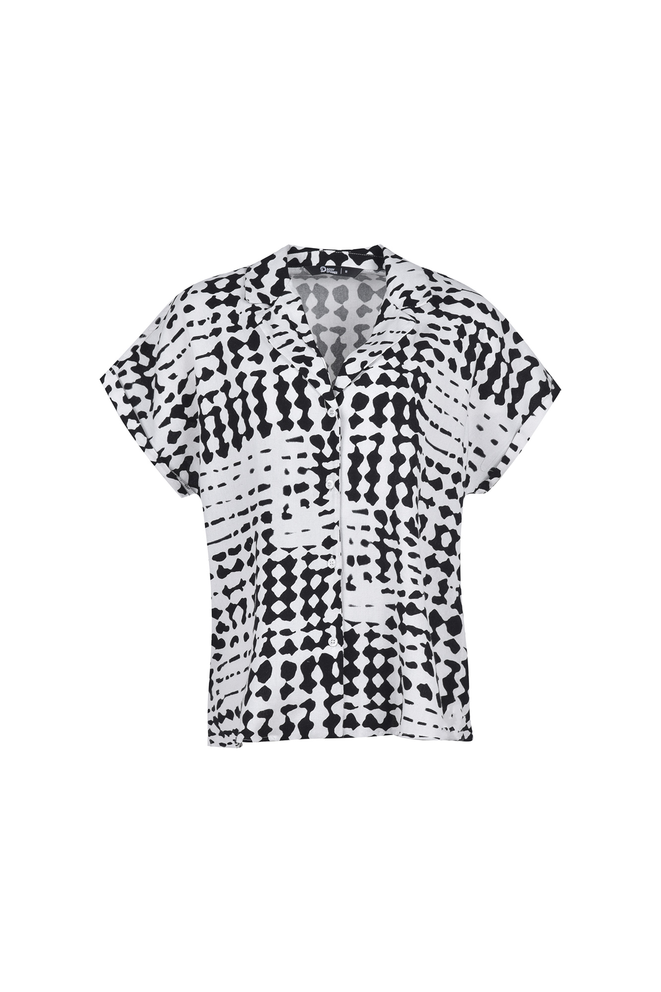 شومیز آستین کوتاه طرحدار