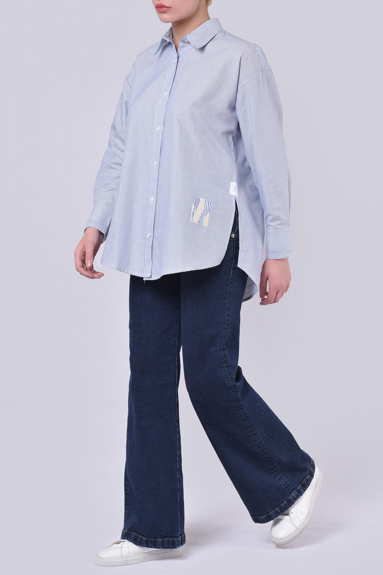 شومیز آستین بلند راه راه