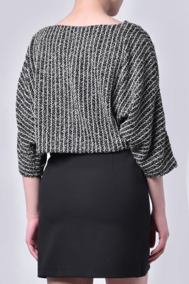 بلوز آستین کوتاه ژاکارد