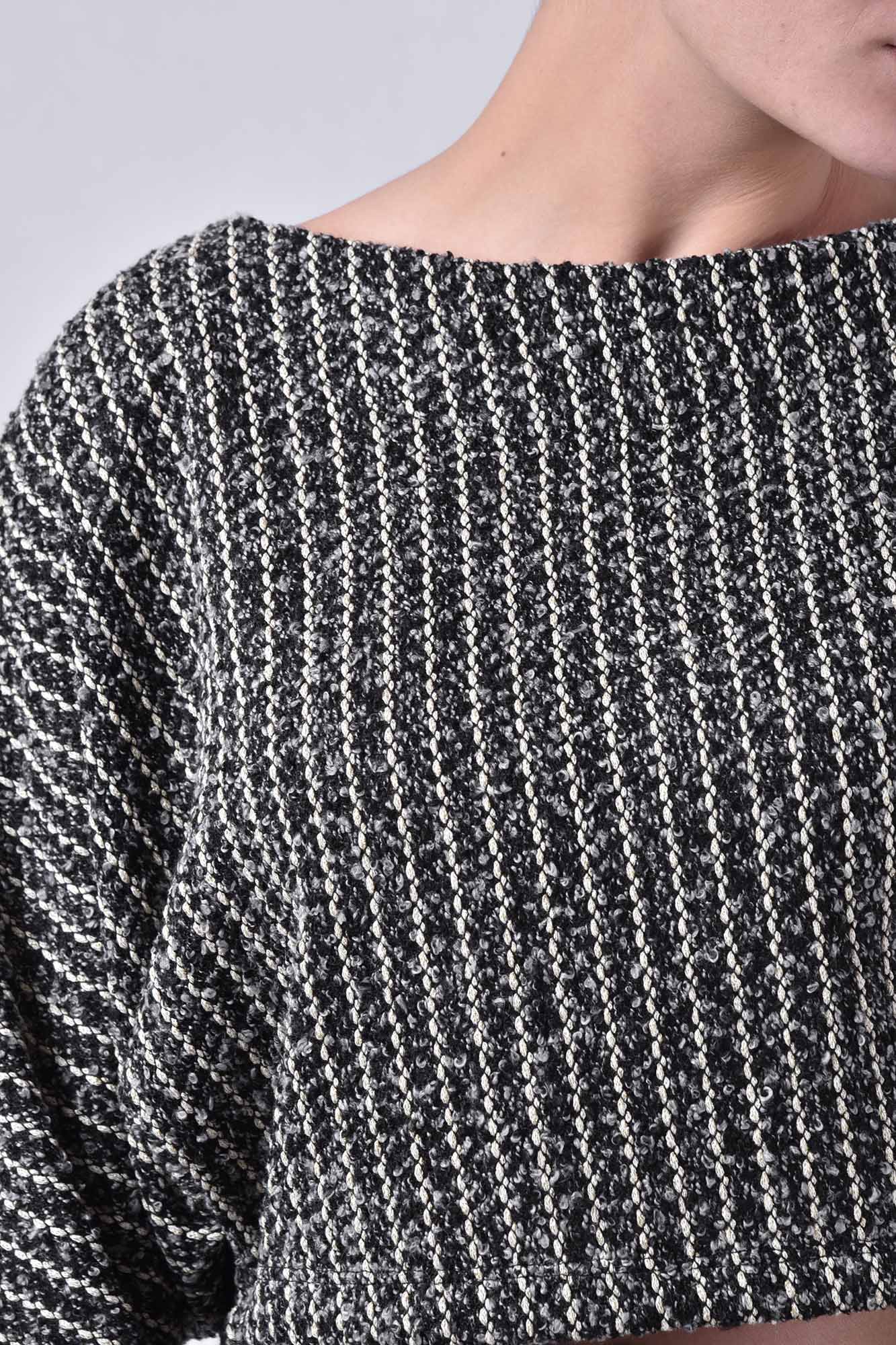 بلوز آستین کوتاه ژاکارد