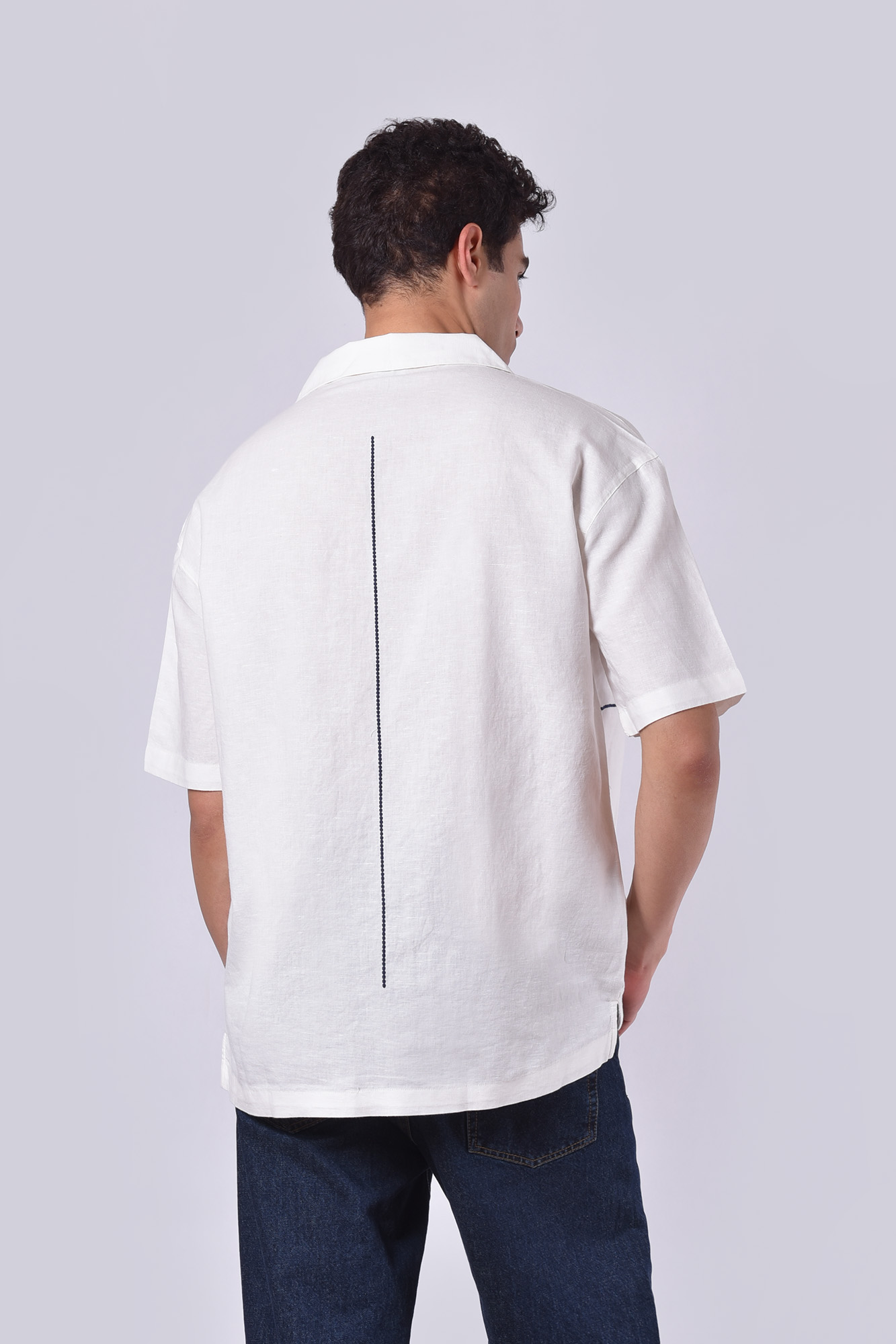 پیراهن آستین کوتاه لینن