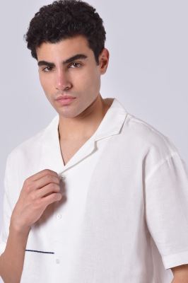 پیراهن آستین کوتاه لینن