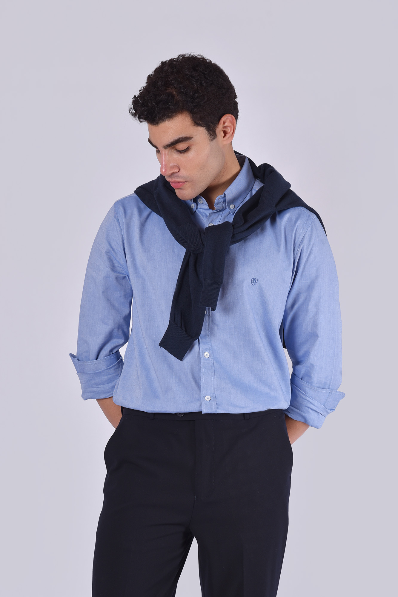 پیراهن آکسفورد آستین بلند اسلیم