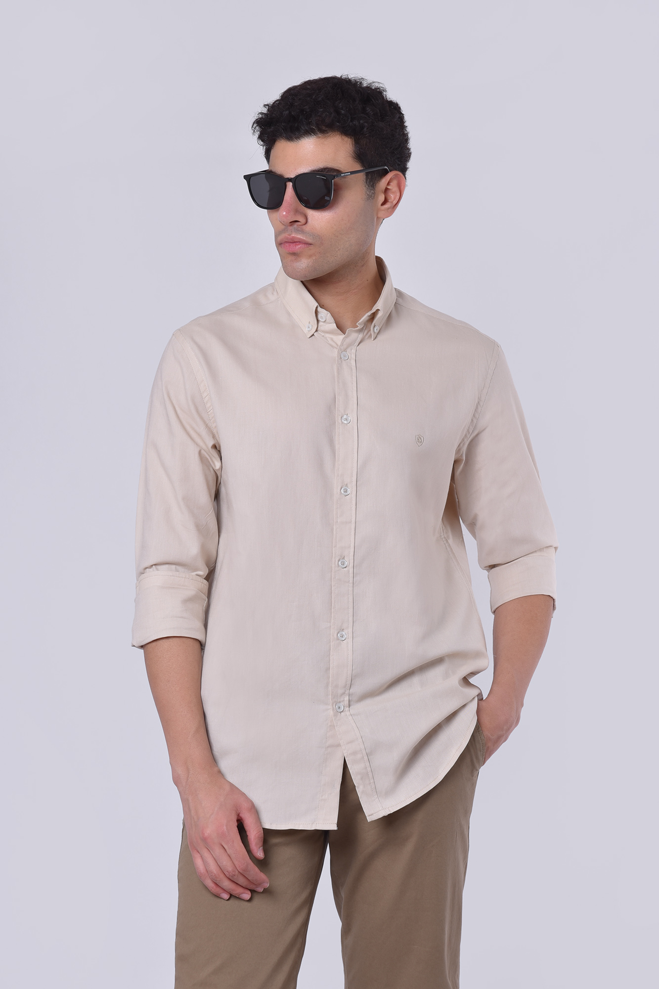 پیراهن آکسفورد آستین بلند اسلیم