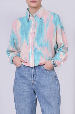 شومیز آستین بلند لینن