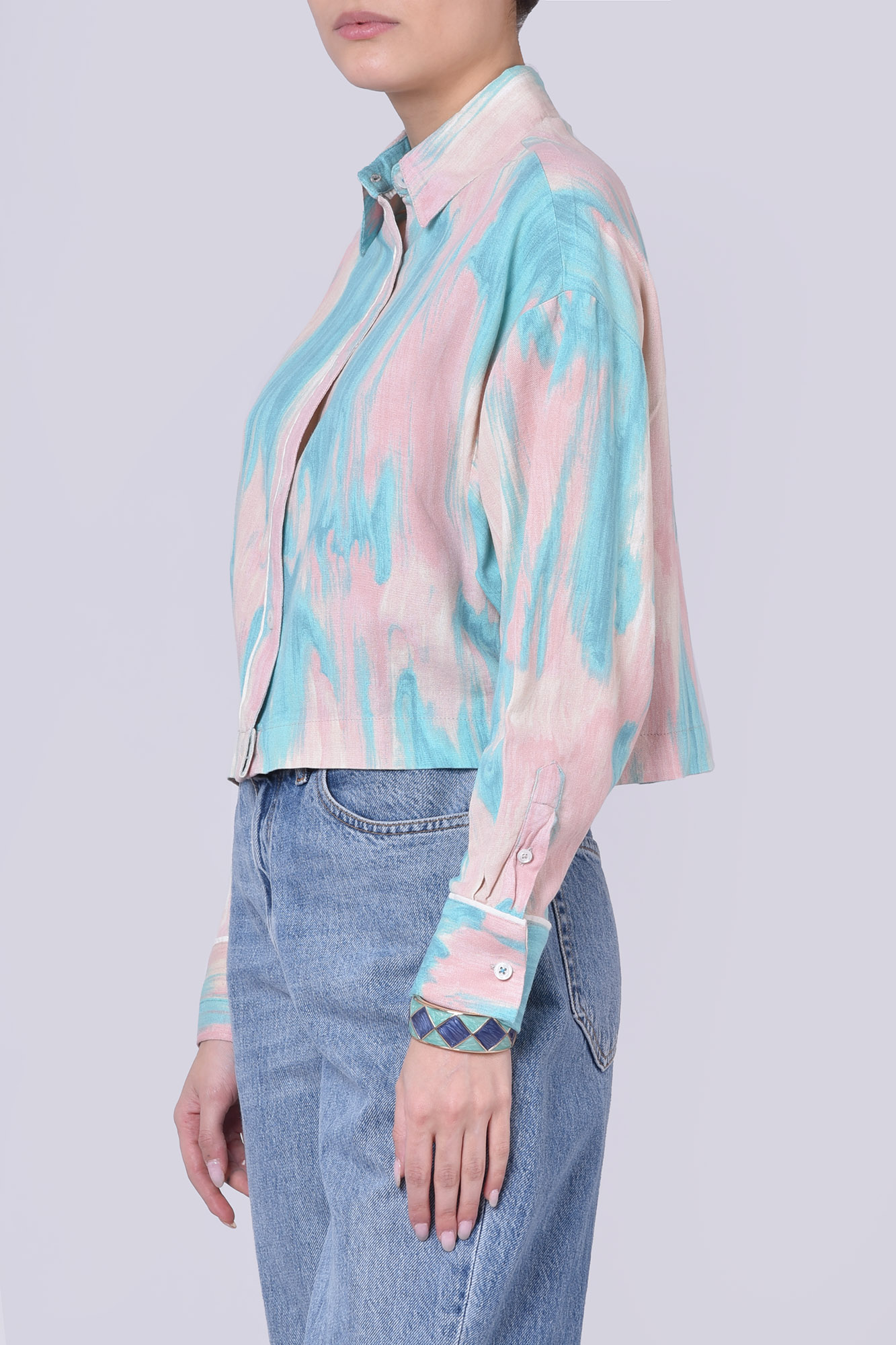 شومیز آستین بلند لینن