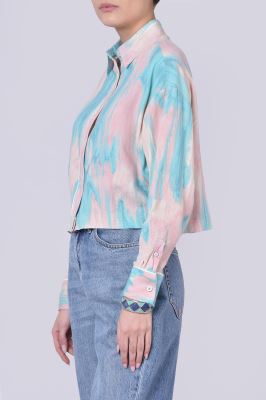 شومیز آستین بلند لینن