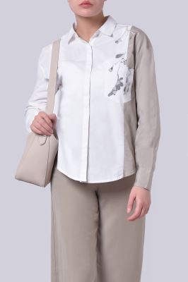 شومیز آستین بلند پوپلین