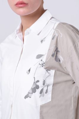 شومیز آستین بلند پوپلین