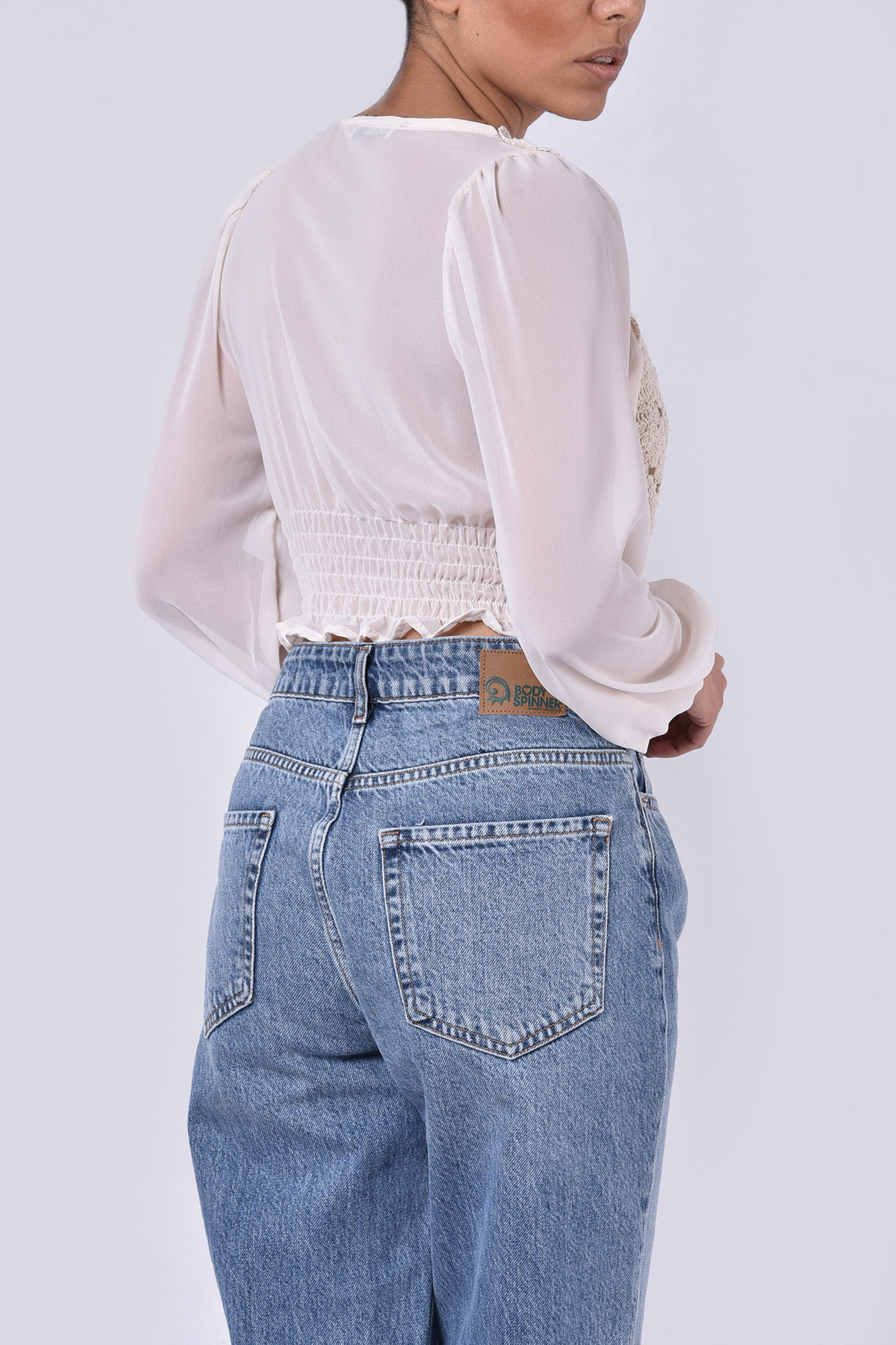 بلوز آستین بلند طرحدار