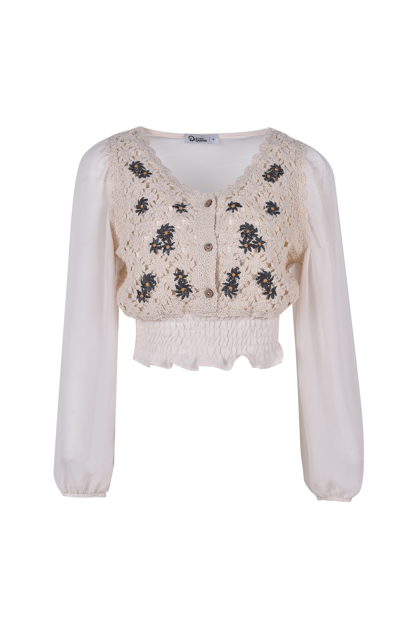 بلوز آستین بلند طرحدار