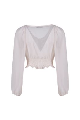 بلوز آستین بلند طرحدار