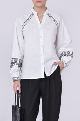 شومیز آستین بلند گلدوزی