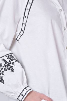 شومیز آستین بلند گلدوزی