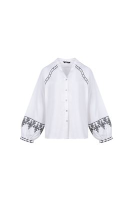 شومیز آستین بلند گلدوزی