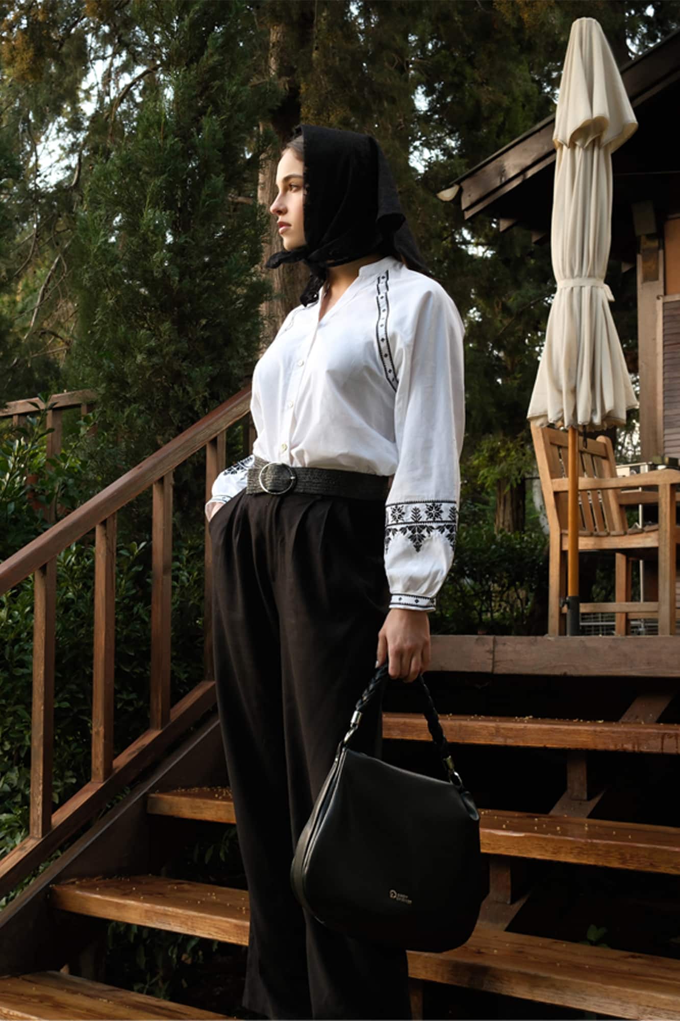 شومیز آستین بلند گلدوزی