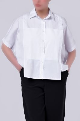 شومیز آستین کوتاه پوپلین