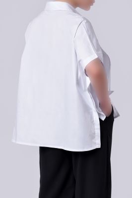 شومیز آستین کوتاه پوپلین