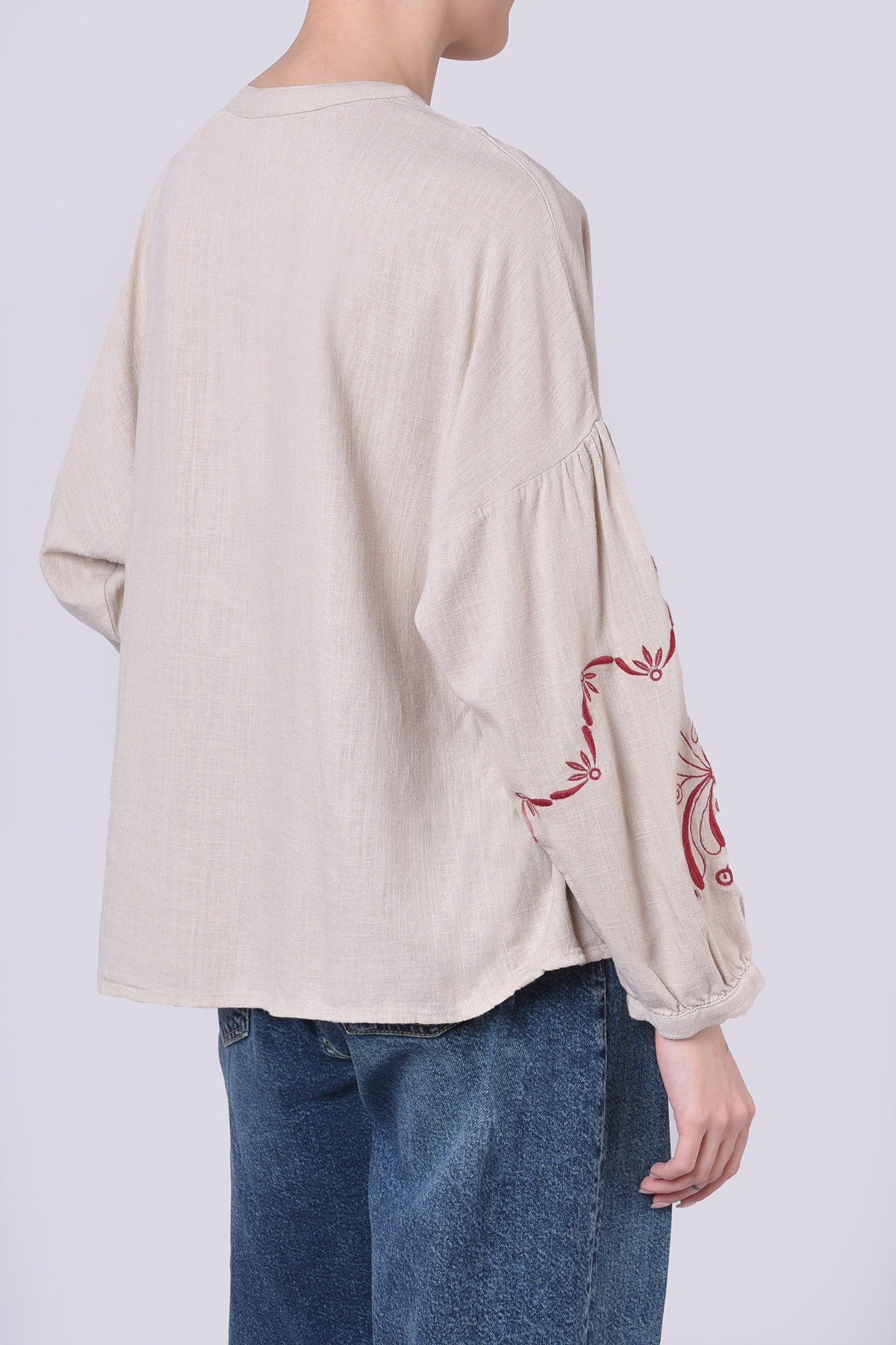 بلوز آستین بلند لینن