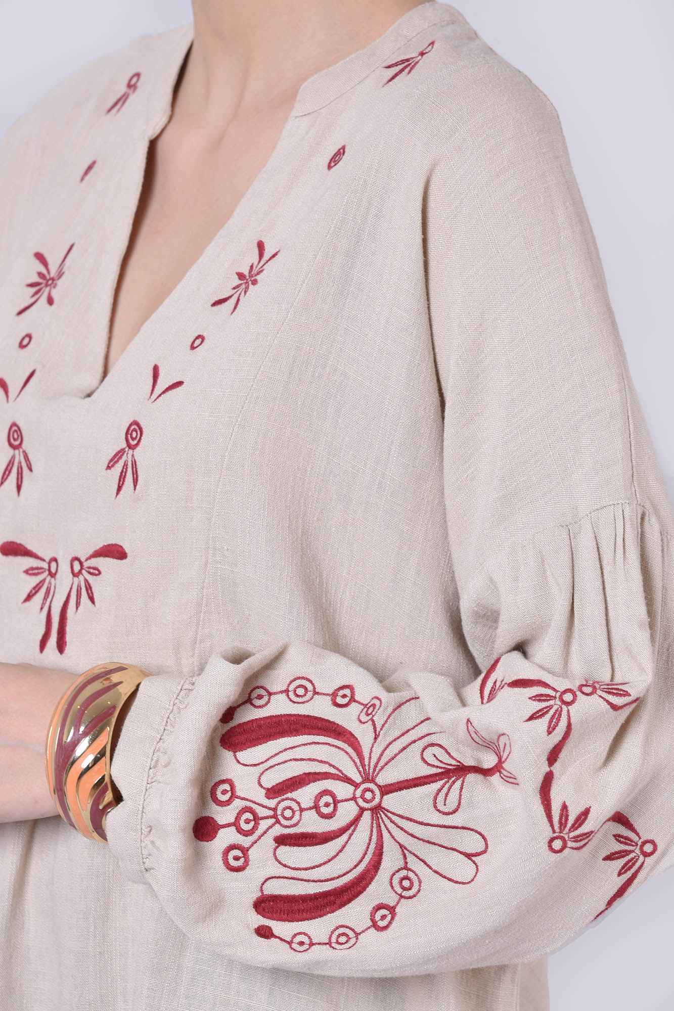 بلوز آستین بلند لینن