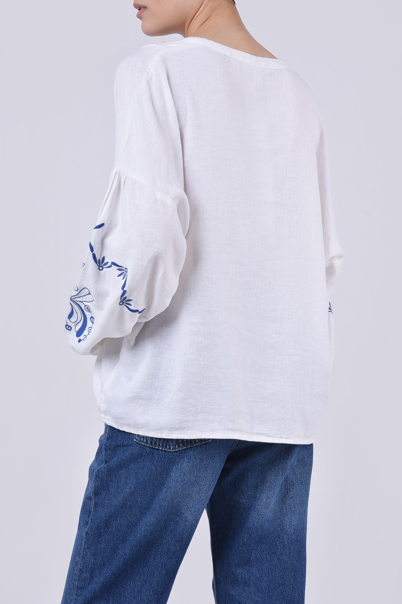 بلوز آستین بلند لینن