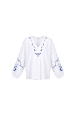 بلوز آستین بلند لینن