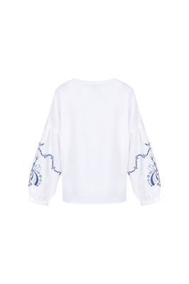 بلوز آستین بلند لینن