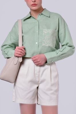 شومیز آستین بلند لینن