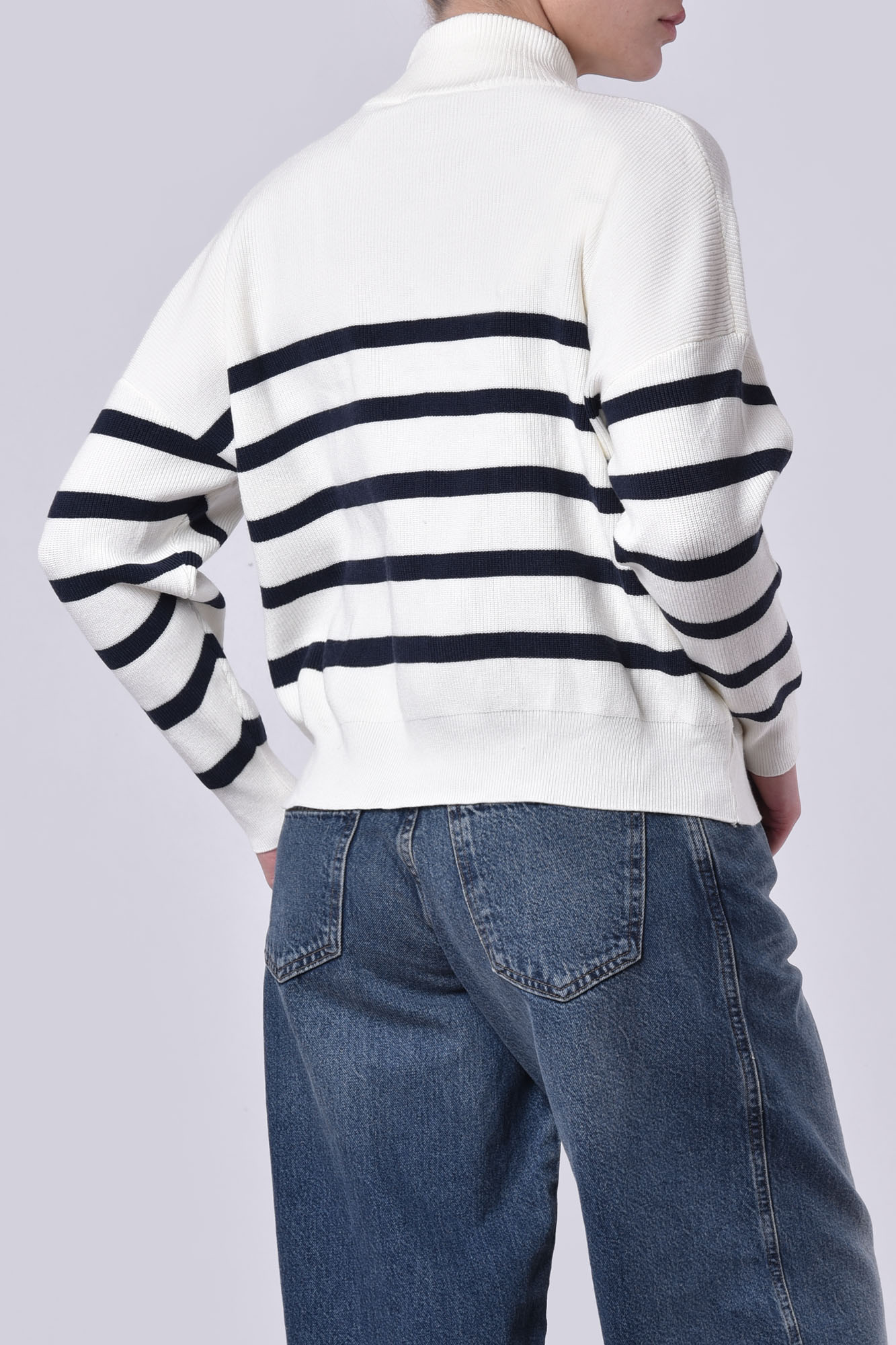 بافت نیم زیپ راه راه زنانه