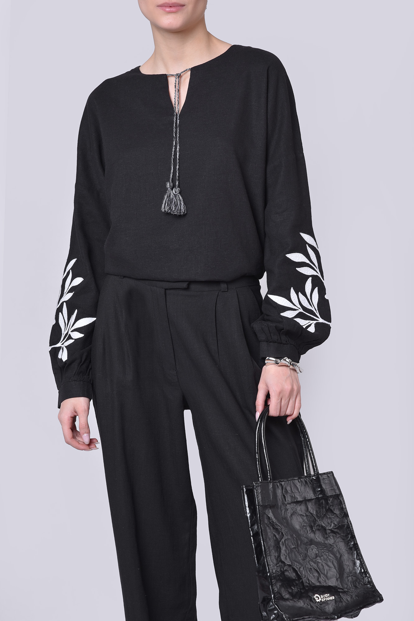 بلوز آستین بلند گلدوزی