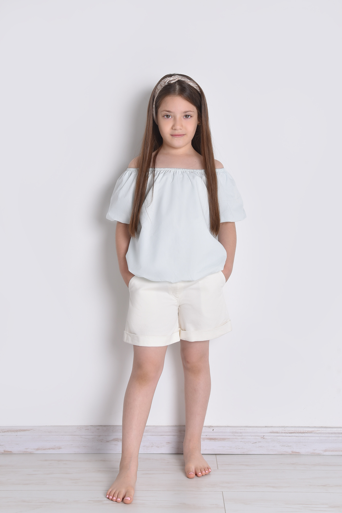 بلوز آستین کوتاه پوپلین