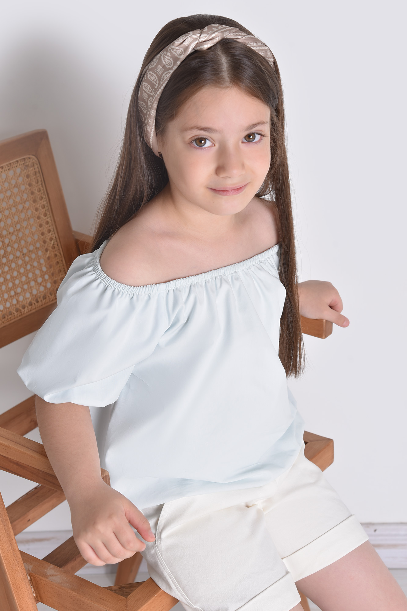 بلوز آستین کوتاه پوپلین