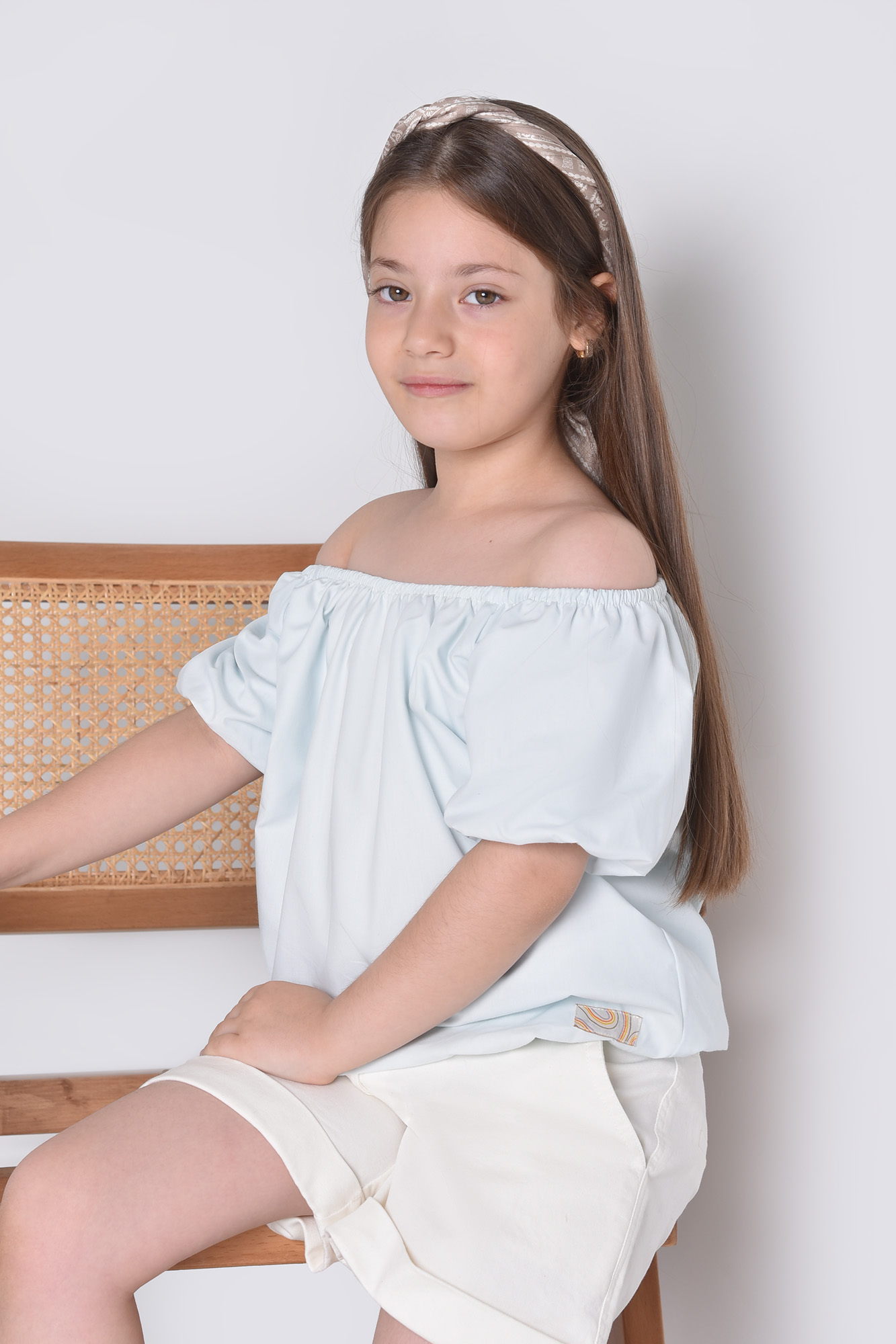 بلوز آستین کوتاه پوپلین