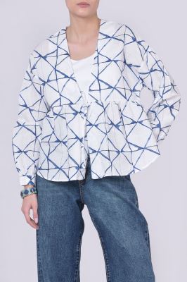 شومیز آستین بلند طرحدار