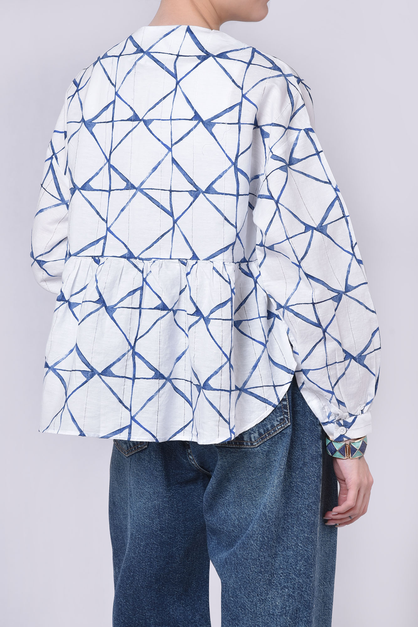 شومیز آستین بلند طرحدار