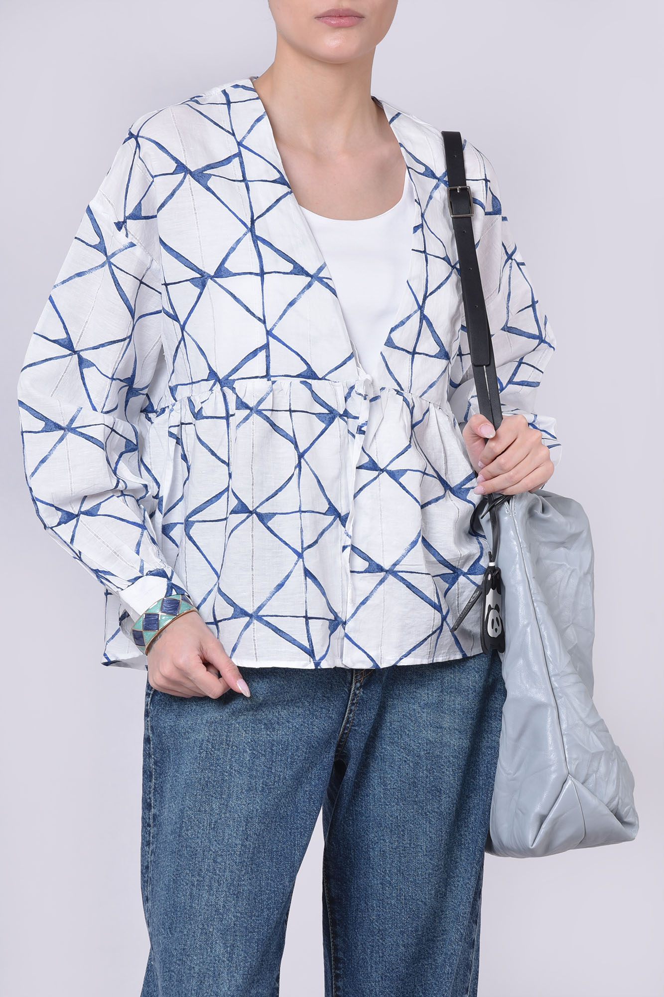 شومیز آستین بلند طرحدار