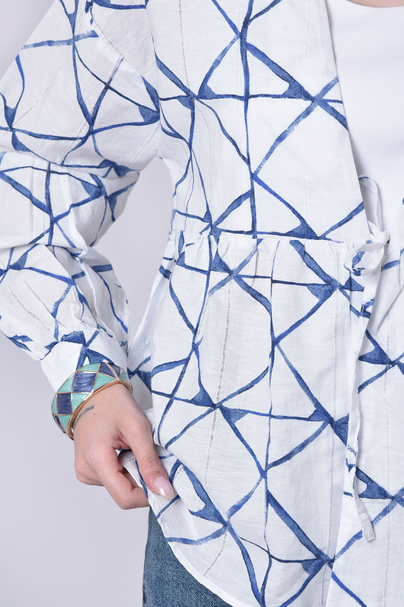 شومیز آستین بلند طرحدار