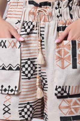 شلوارک پارچه ای لینن