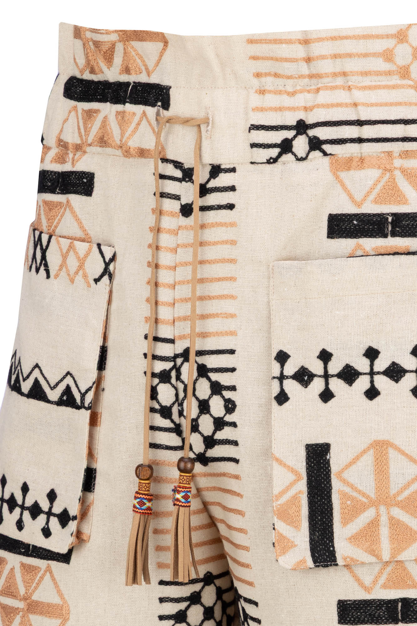 شلوارک پارچه ای لینن